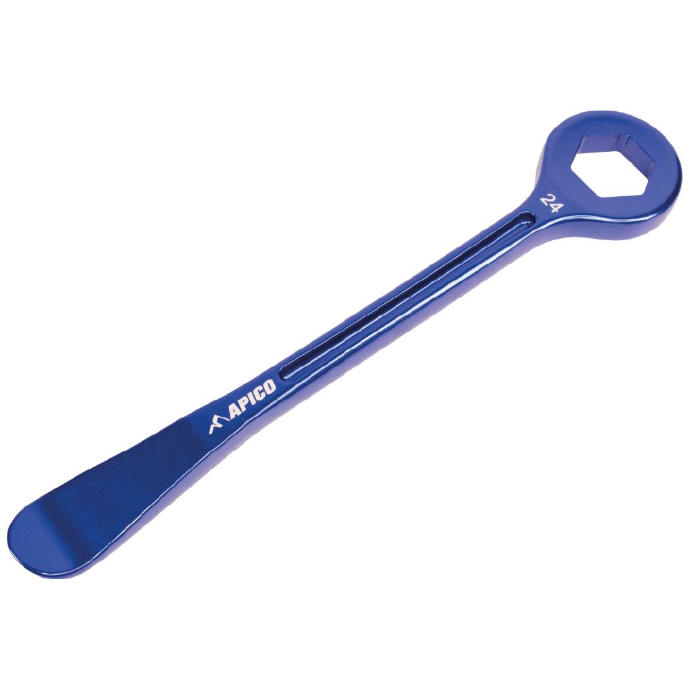 Tyre Lever & Axle wrench combination tool cnc Aluminium 24mm Blue