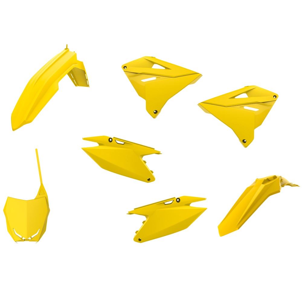 POLISPORT PLASTIC KIT SUZUKI RM125/250 2001-2008, RM-Z 2022 RESTYLING/YELLOW
