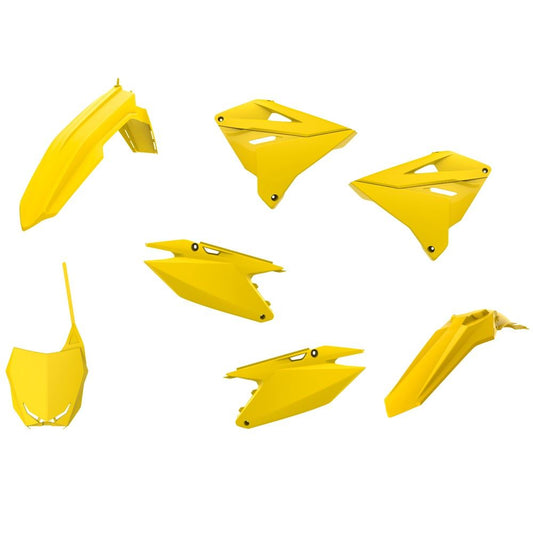 POLISPORT PLASTIC KIT SUZUKI RM125/250 2001-2008, RM-Z 2022 RESTYLING/YELLOW