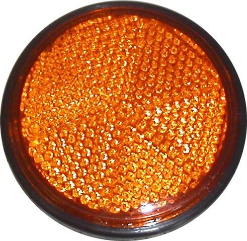Reflector Orange Round Bolt-on Black Rim OD 60mm