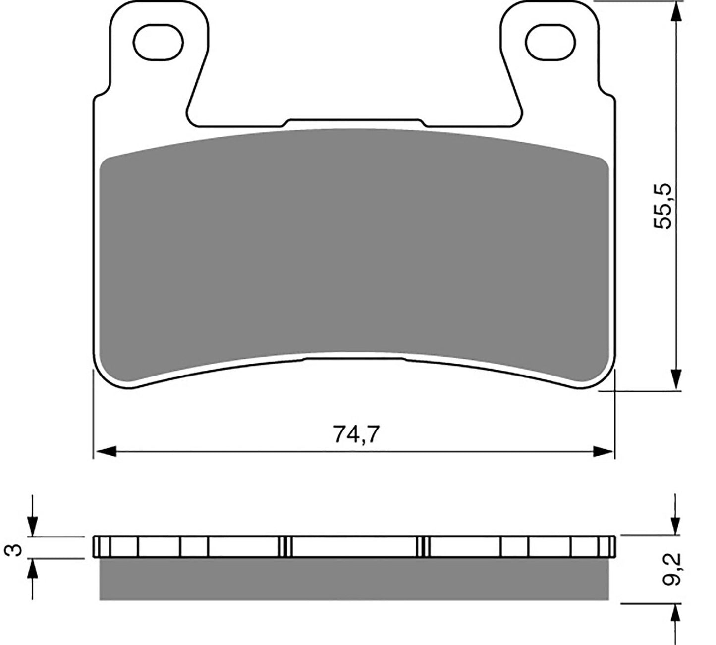 Goldfren AD279 as fitted to Harley Davidson XR1200 08-12 Fr.