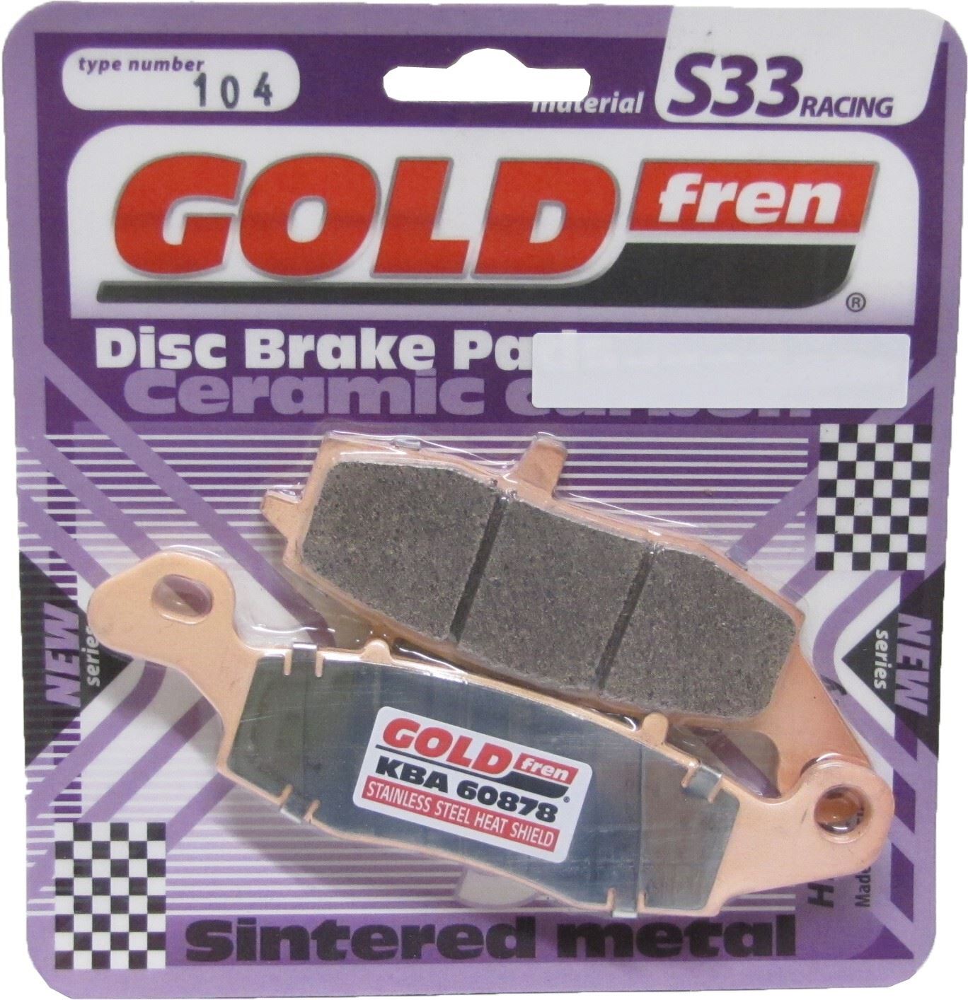 Goldfren Brake Pads S33-104, FA229, VD435, SBS705, FDB2048, DP322