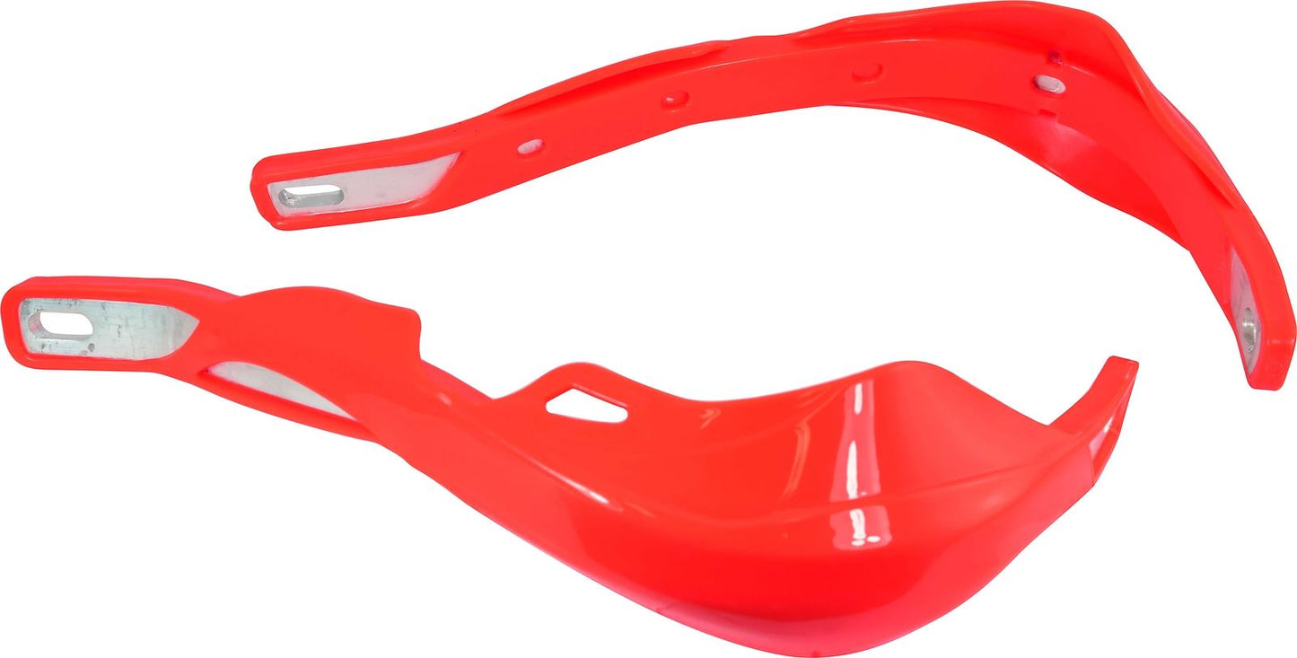 Handguards Wrap Around Red With Alloy Reinforcement Bar & Full Fitting Kit
