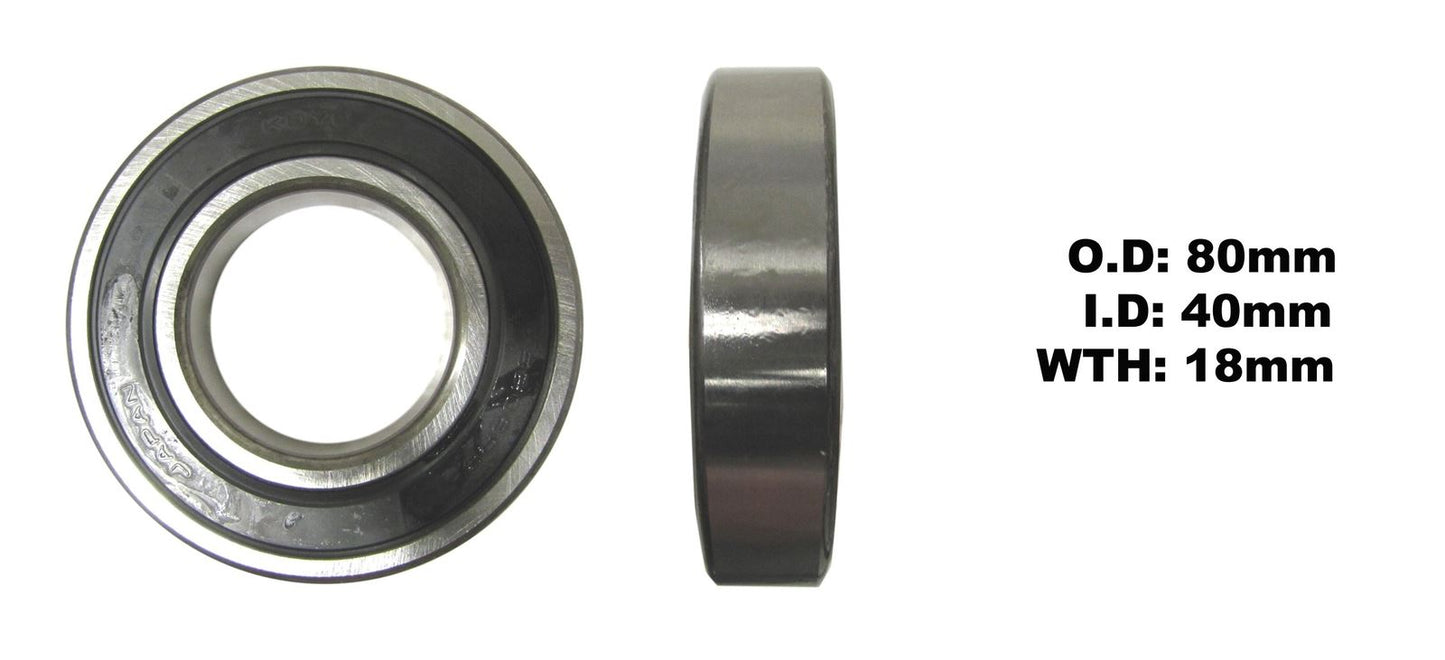 Koyo Bearing 6208-2RS-C3 (ID:40mm x OD:80mm x W:18mm)