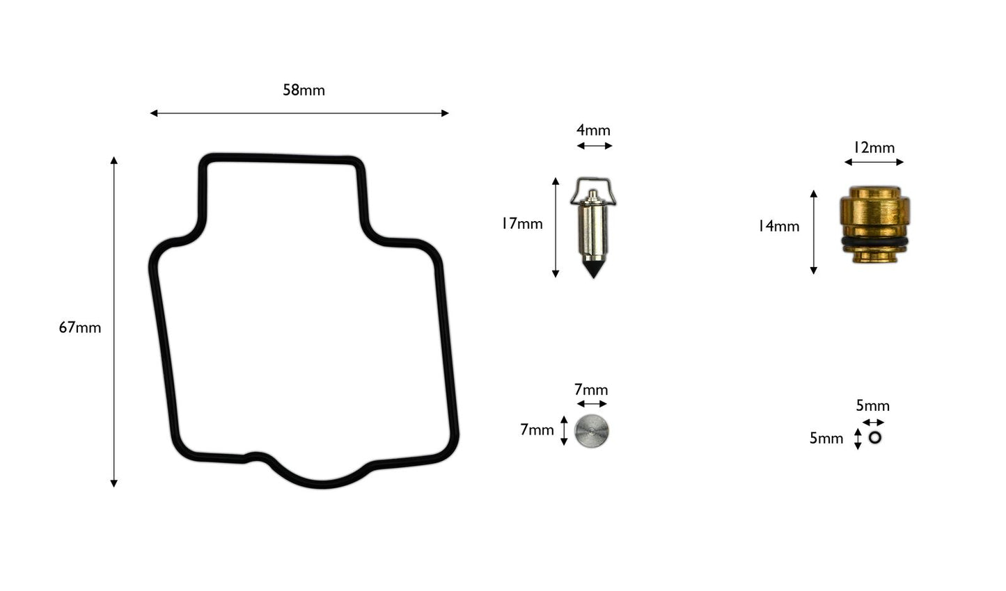 Carb Repair Kit Kawasaki ZX-9R (ZX900C) 98-99, ZZR1100 90-01