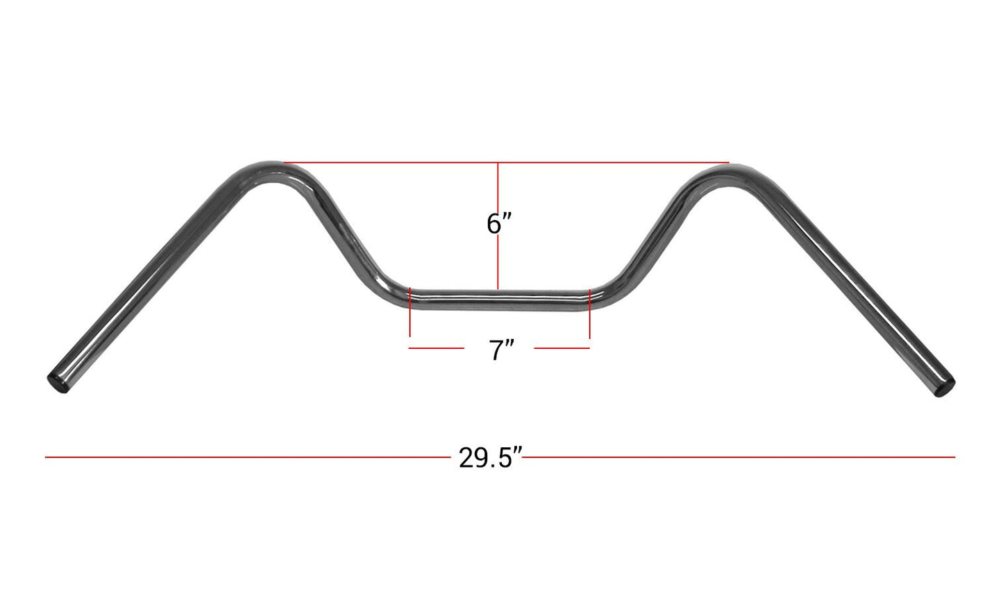 Handlebar 7/8'' Chrome Pull Back 6'' Rise