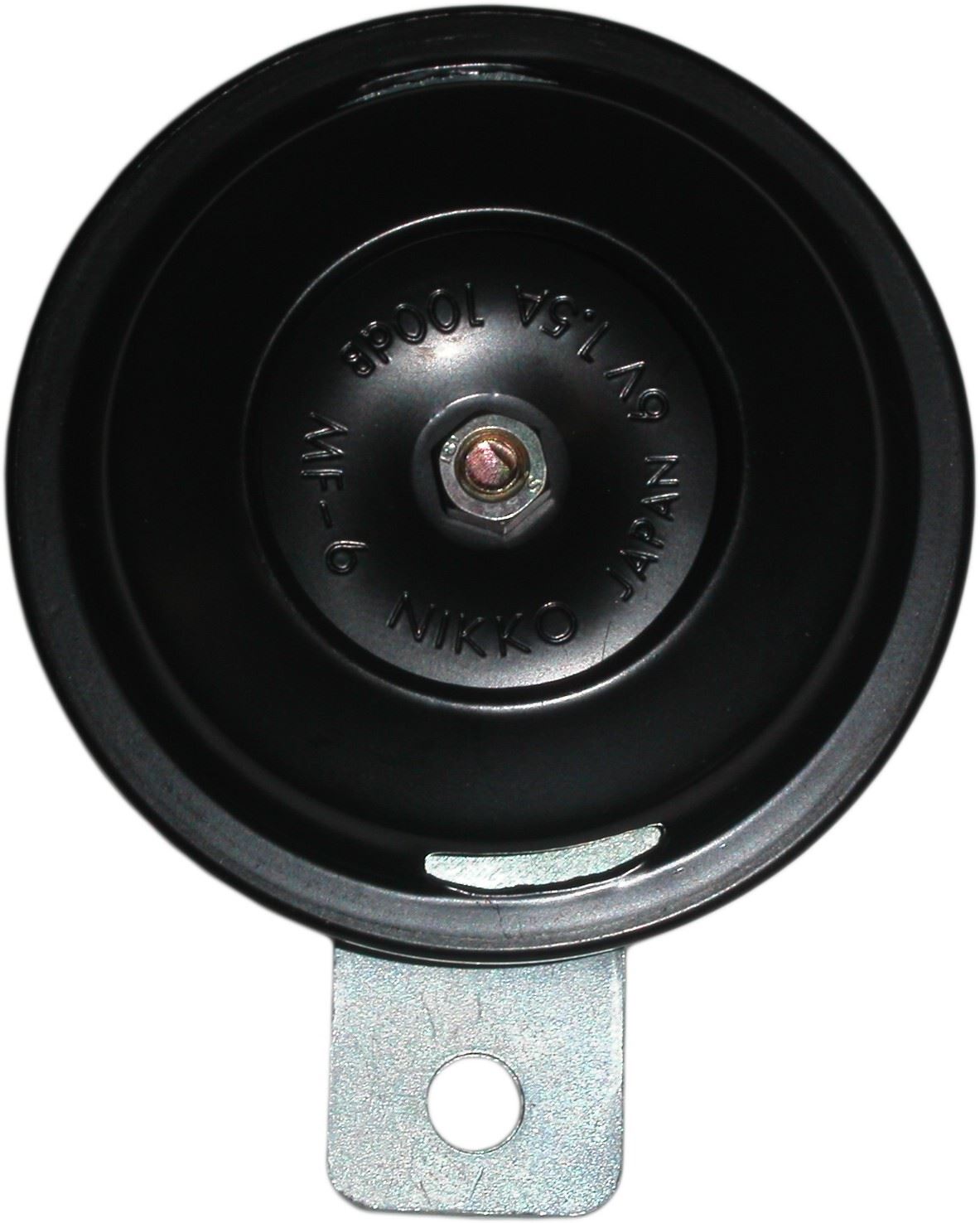 Horn 6 Volt Black O.D. 85mm