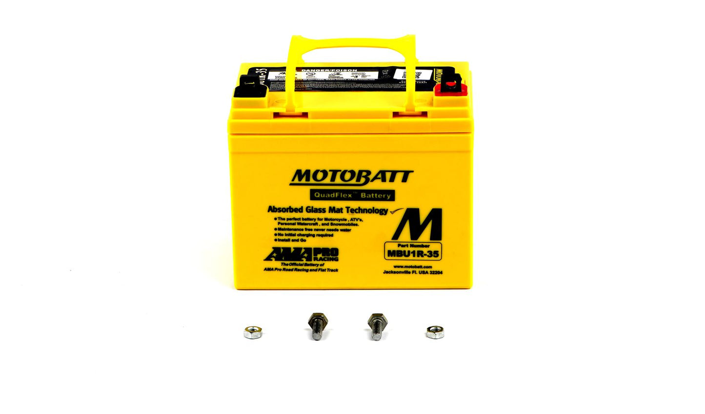 Motobatt Battery MBU1R-35 12v 37.1Ah (20Hr) CCA:420A U1-7, U1-9, U1-32 L:195mm x H:180mm x W:130mm