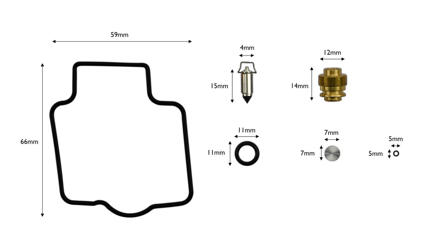 Carb Repair Kit Kawasaki ZXR750H,J,L 89-95, ZX-9R B1-4,C1-2 9 4-97, ZX-7R 96-03