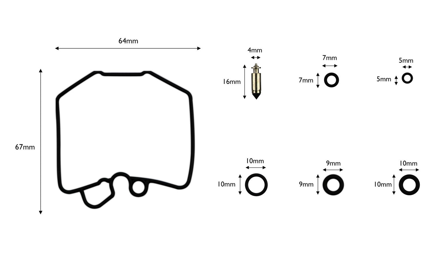 Carb Repair Kit Honda CX500 A-C 80-82, CB650 81-82, CB750 FA-D, CB900 FB-D 80-83