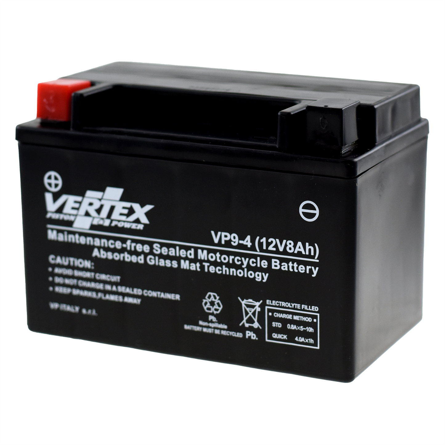 Vertex VP9-4 Battery replaces CTX9-BS (L:150 mm x W:87 mm x H:107 mm)