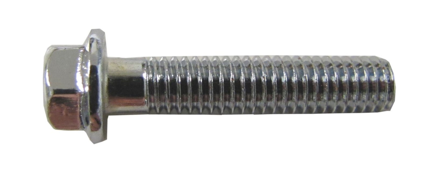 Bolts Flanged Chrome Hexagon M6 x 20mm x 1.00mm Pitch (10mm Head)