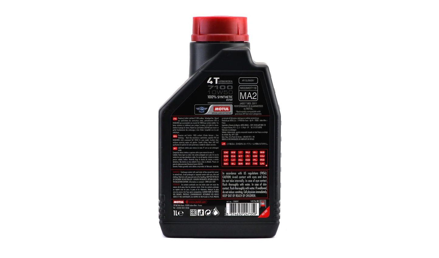 Motul 7100 10w50 4T 100% Synthetic 1 Litre