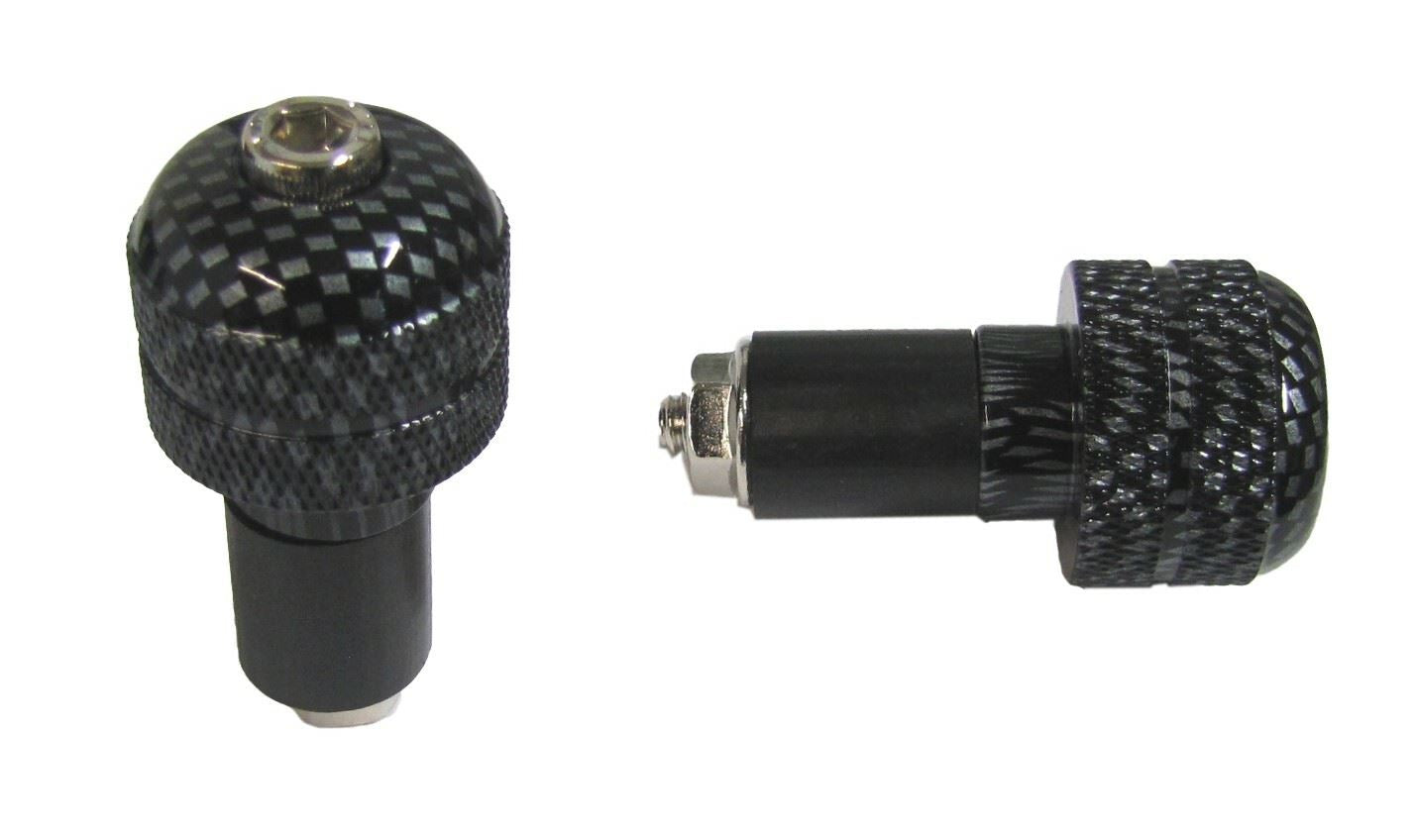 Handlebar Bar End Weight Universal Carbon Look (Pair) 7/8"