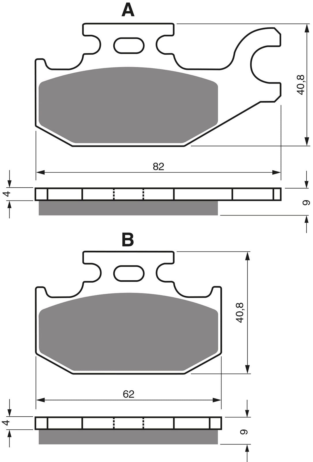 Goldfren Brake Pads K1-182,FA307,FA413,SBS574