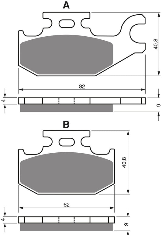 Goldfren Brake Pads K1-182,FA307,FA413,SBS574