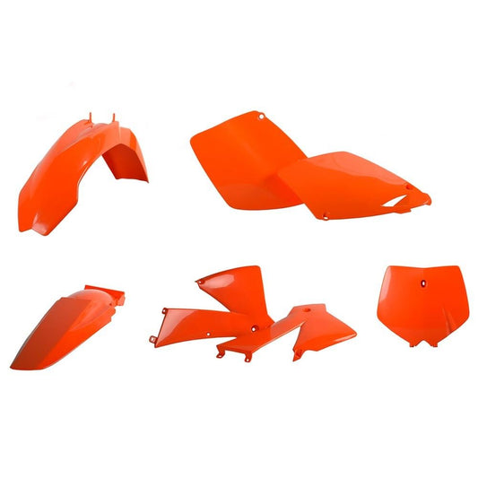 POLISPORT PLASTIC KIT KTM SX 01-02, EXC 03, FULL ORANGE