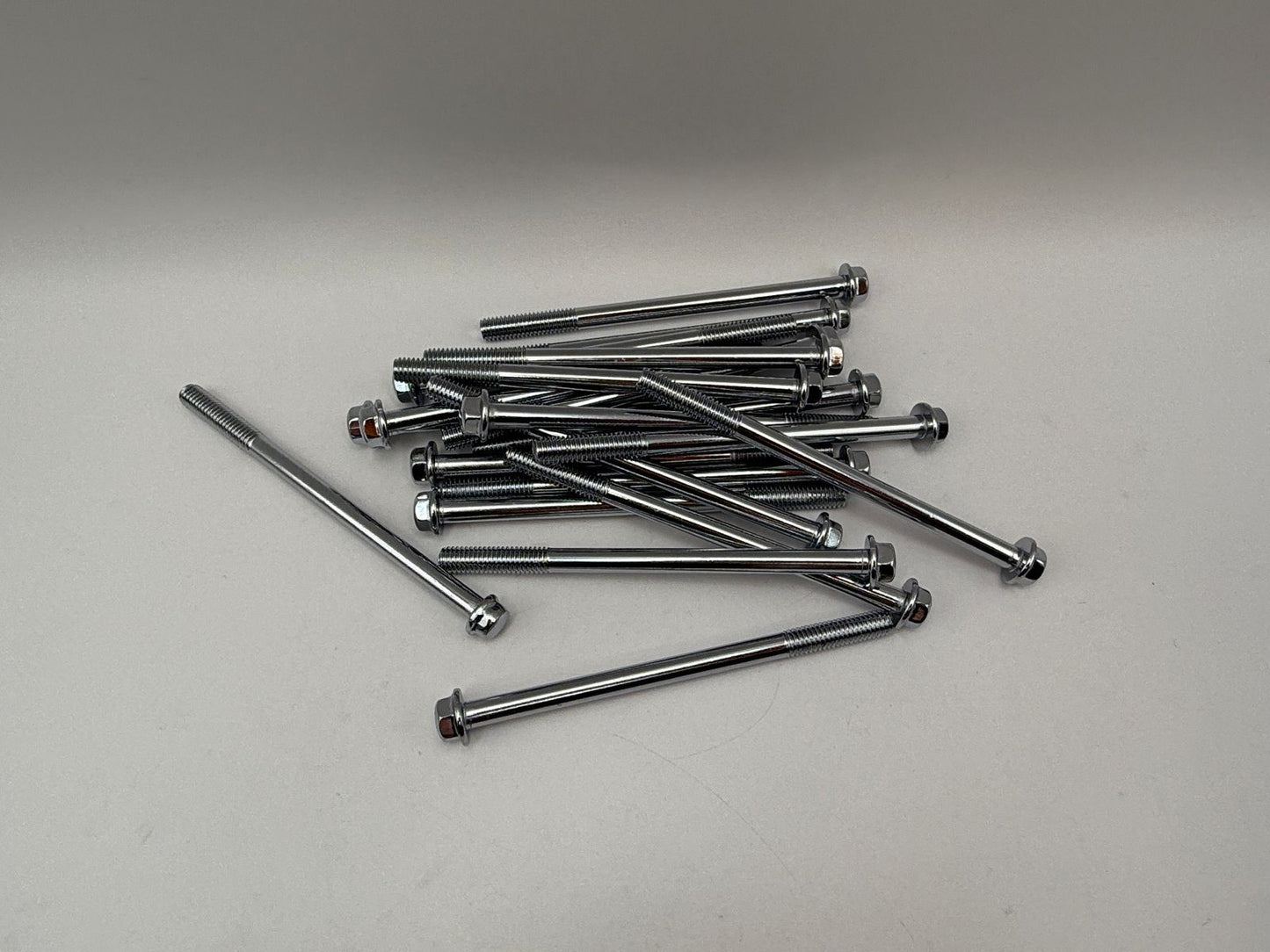 Bolts Flanged Chrome Hexagon M6 x 90mm x 1.00mm Pitch (8mm Head)