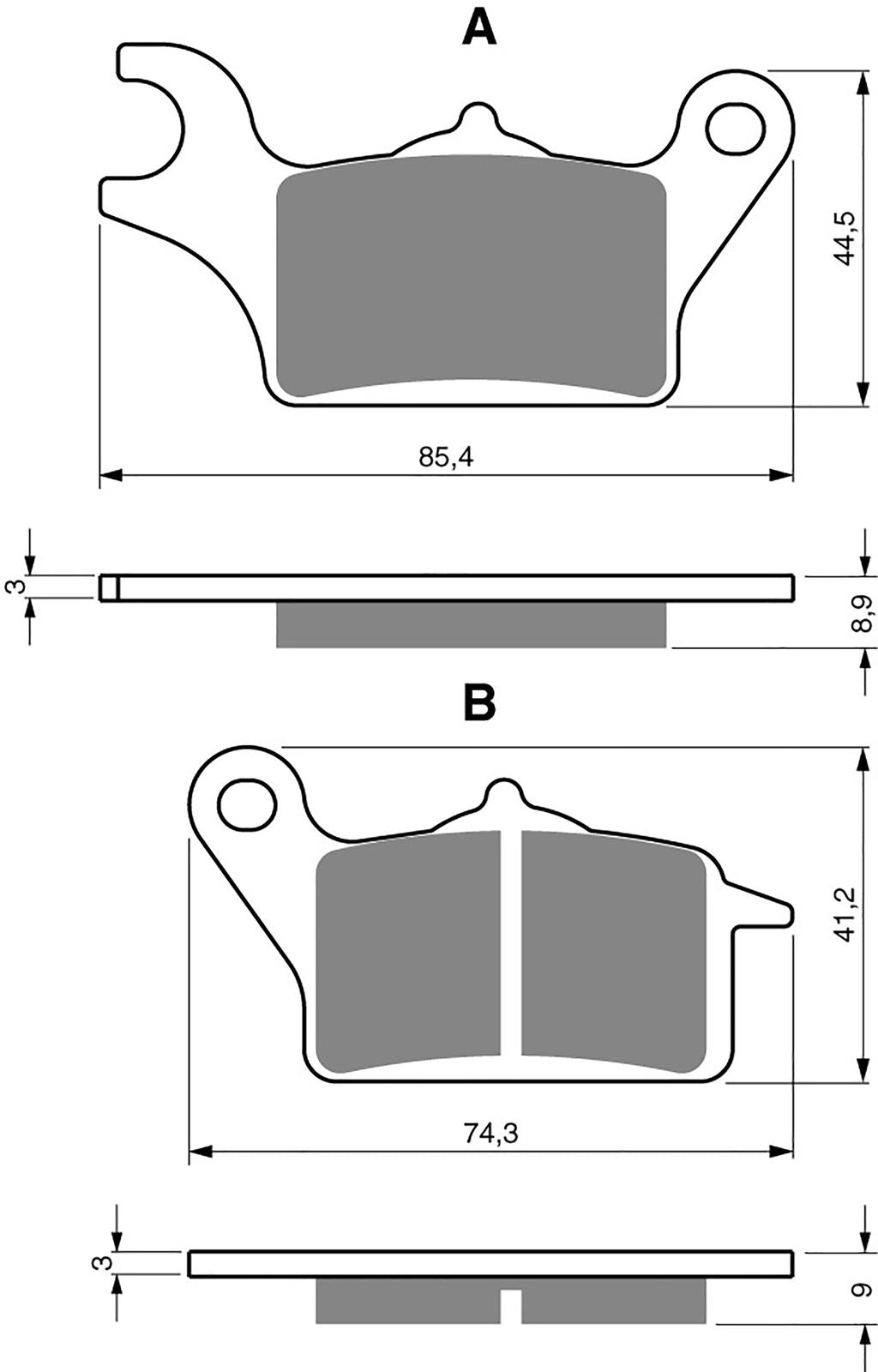 Goldfren Brake Pads AD358, SFA652