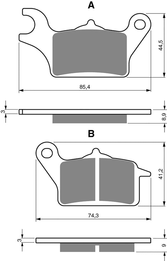 Goldfren Brake Pads AD358, SFA652