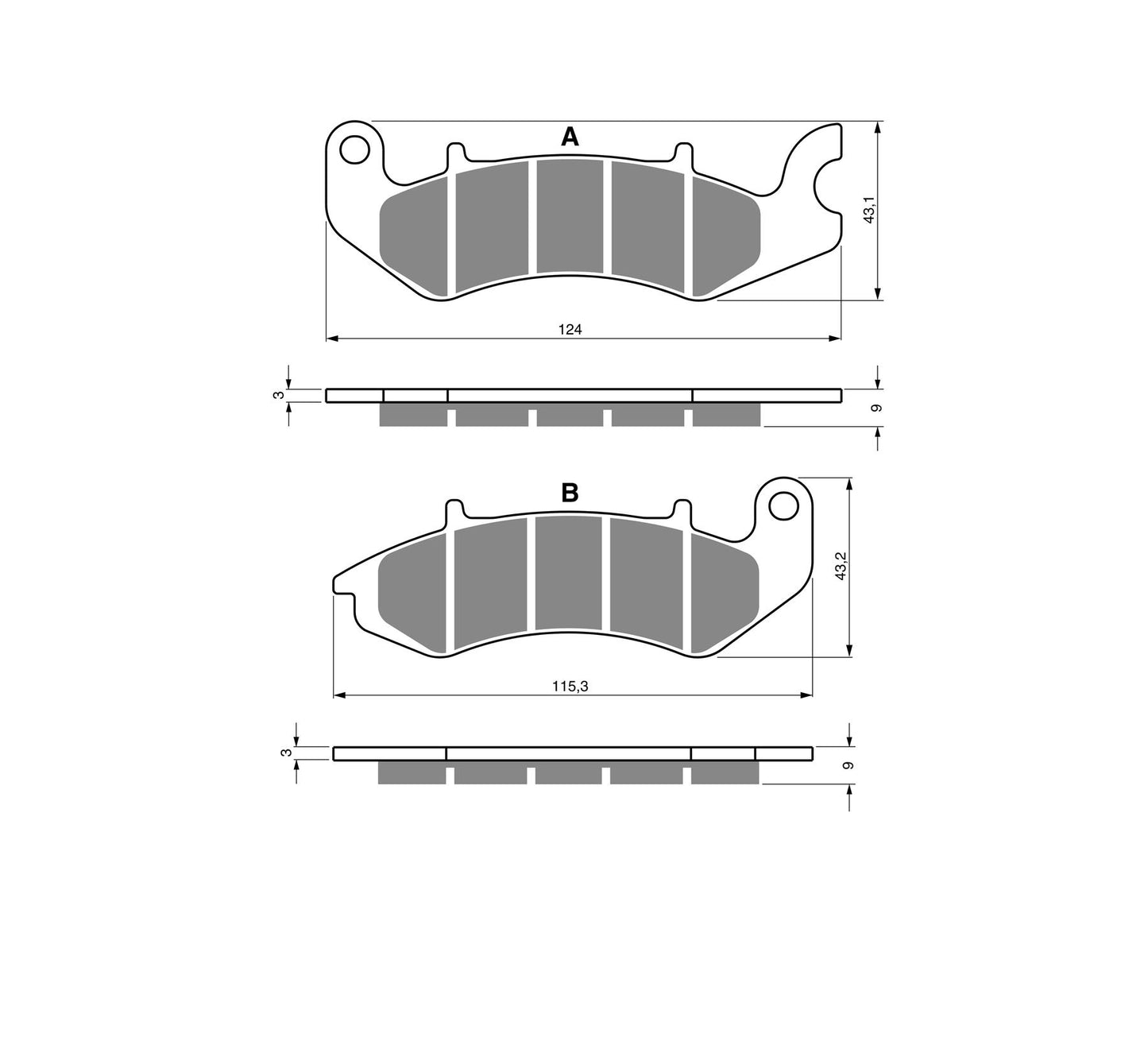 Goldfren Brake Pads AD393, FA711