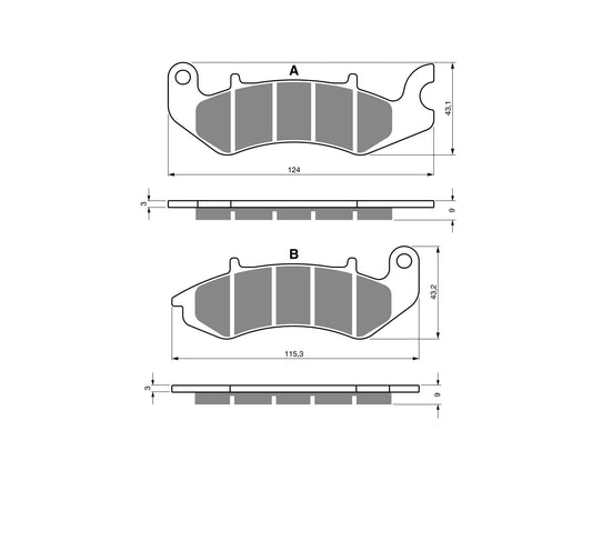 Goldfren Brake Pads AD393, FA711