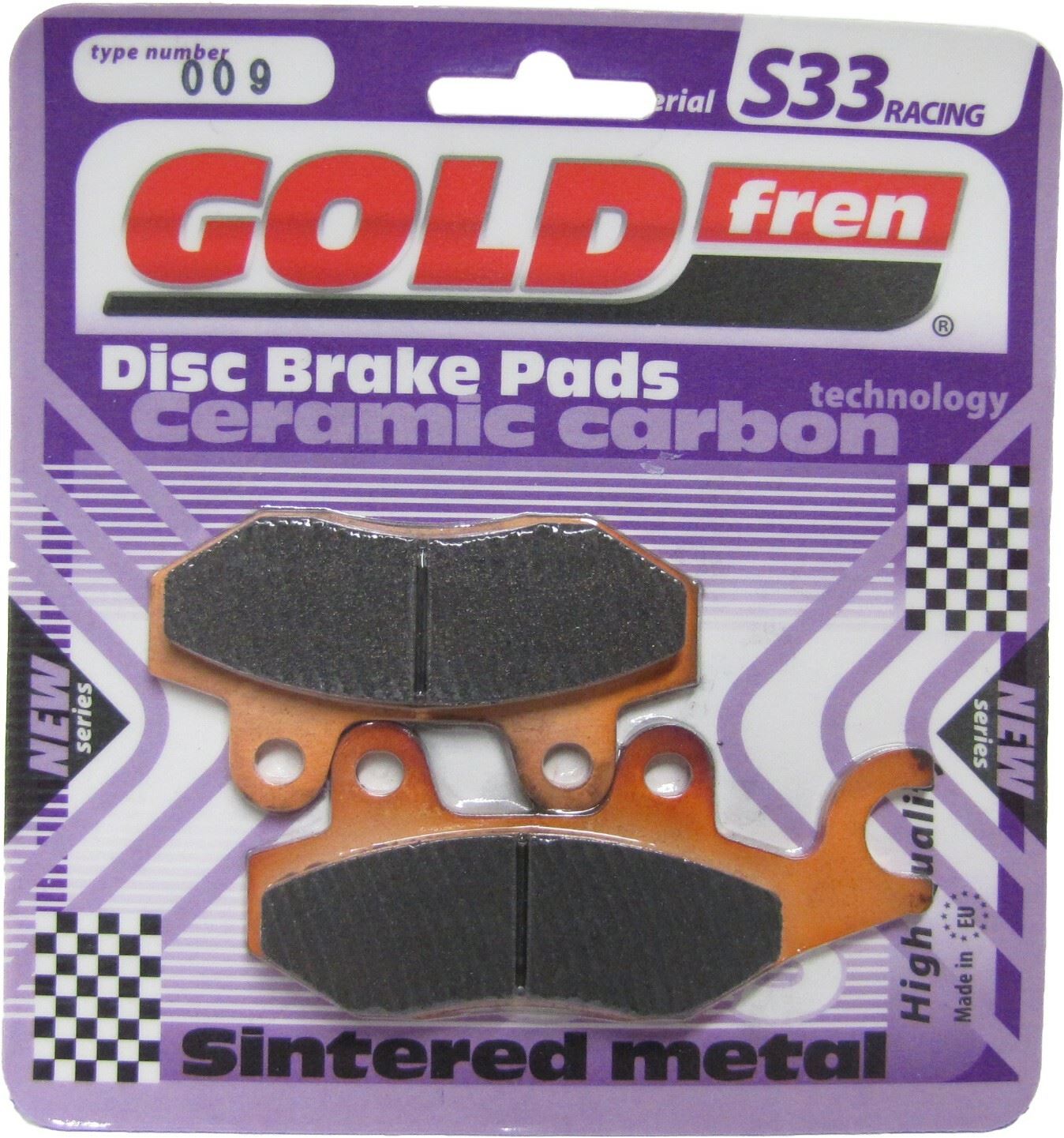 Goldfren Brake Pads S33-009, VD250, FA165, FA215, FA197, FDB631, SBS638