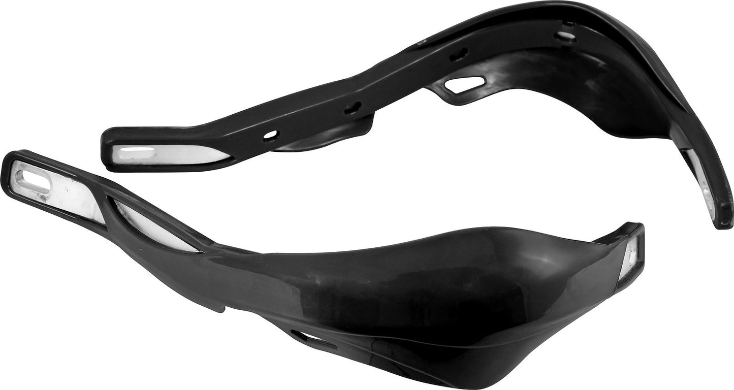 Handguards Wrap Around Black With Alloy Reinforcement Bar & Full Fitting Kit