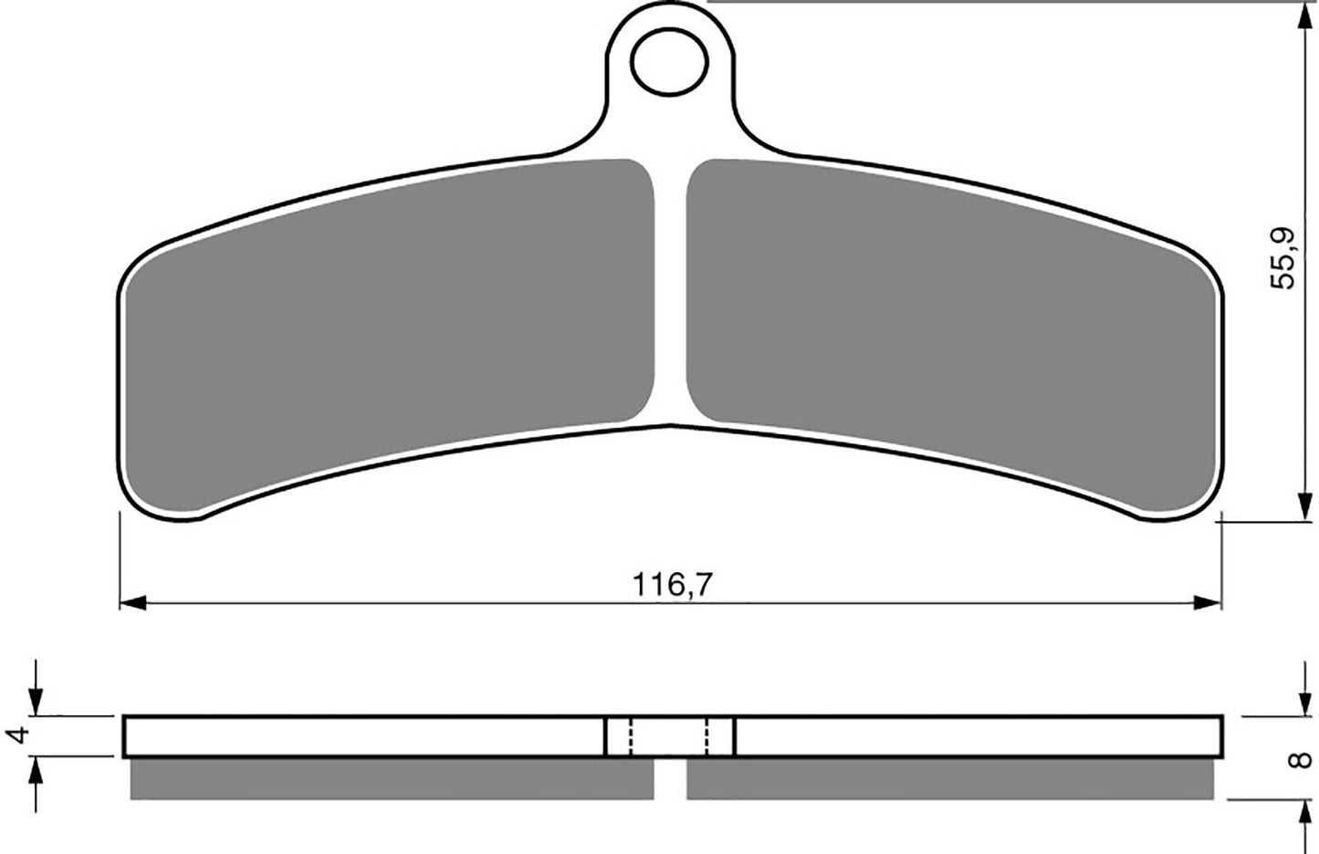 Goldfren AD130 as fitted to Spiegler Bremstechnik 8B8