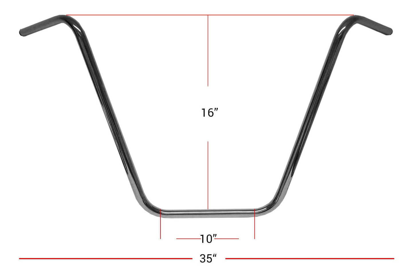 Handlebar 1'' Chrome 16'' Rise Without Dimples