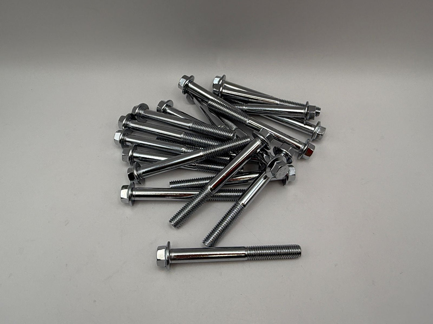 Bolts Flanged Chrome Hexagon M8 x 75mm x 1.25mm Pitch (10mm Head)