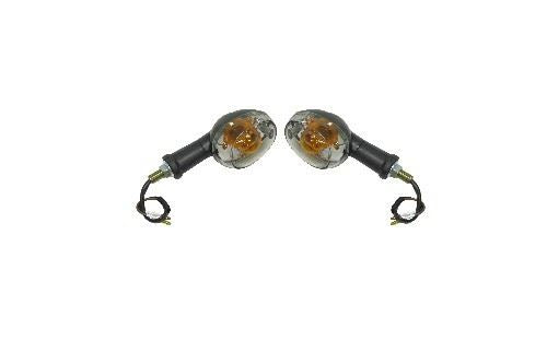 Complete Indicator Medium Oval Black Clear Lens Orange Bulb