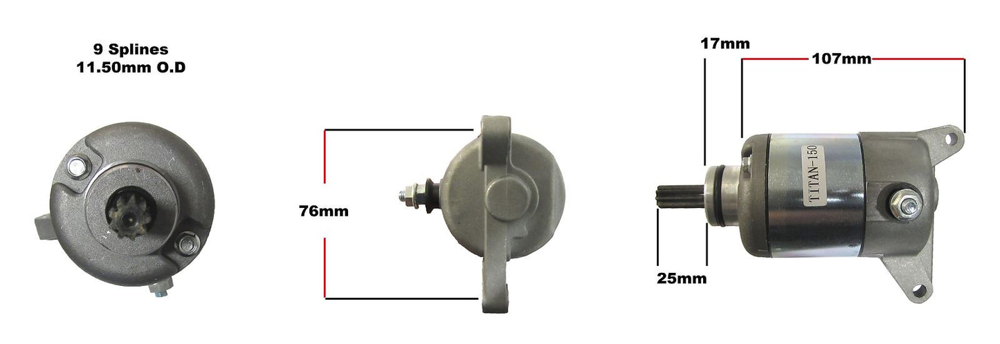 BRAND NEW HEAVY DUTY STARTER MOTOR Fits HONDA CBF125 CBF 125 150 2008 - 2014