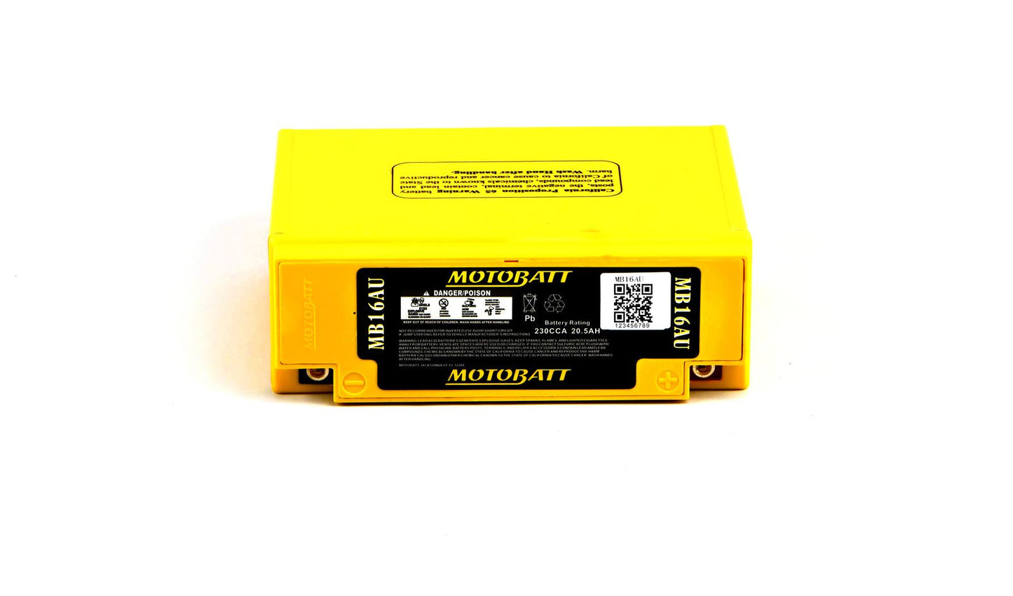 Motobatt Battery MB16AU 12v 21.7Ah (20Hr) CCA:250A YB16ALA2 L:207mm x H:164mm x W:72mm