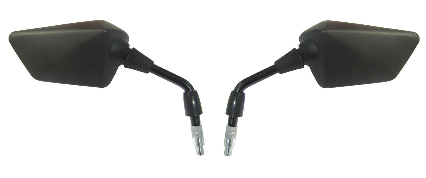Mirrors 10mm Black Modern Left & Right Kaw KLX250SF 09-10
