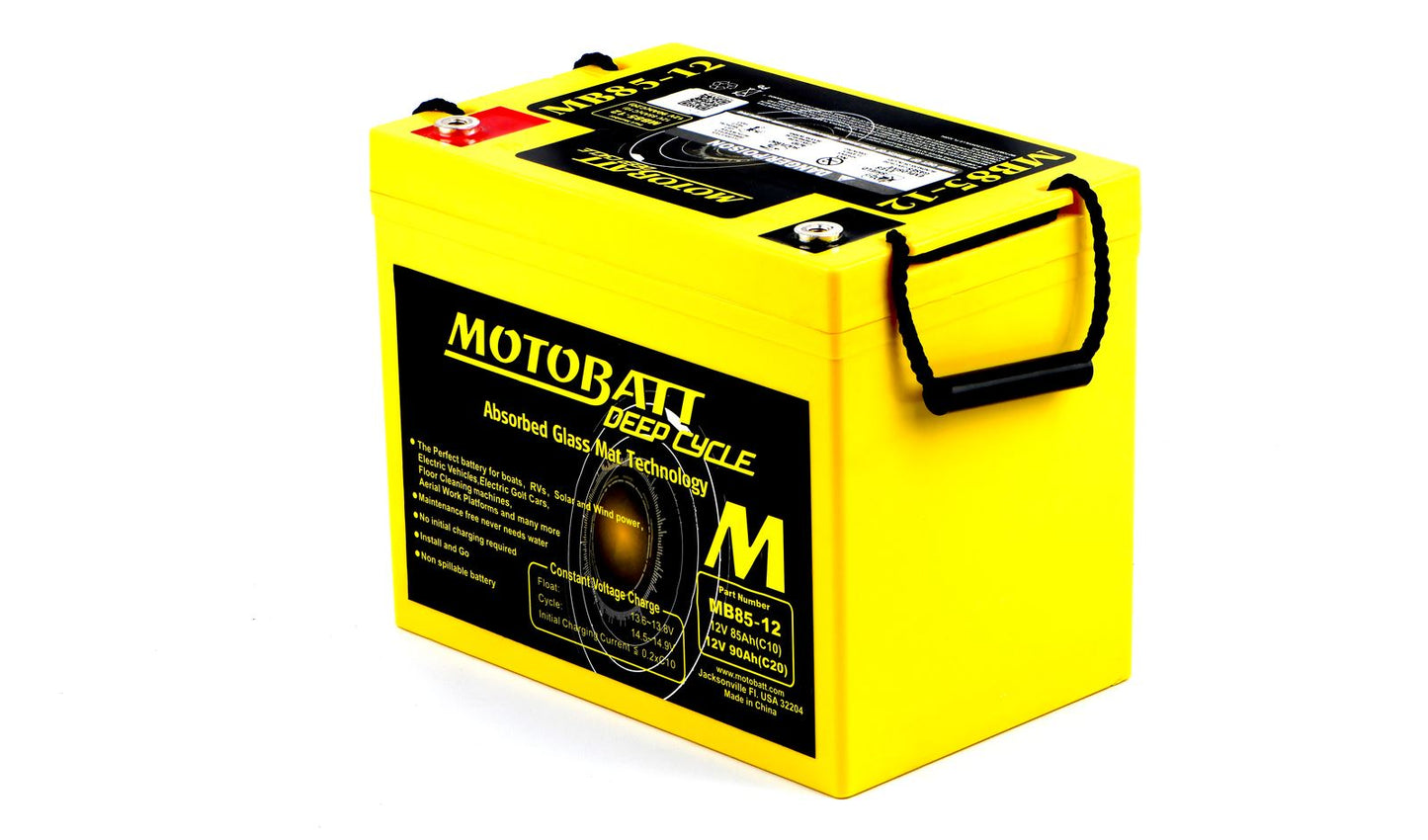 Motobatt Deep Cycle Battery MB90-12 L:260mm x H:210mm x W:170mm (BCI Group 24)