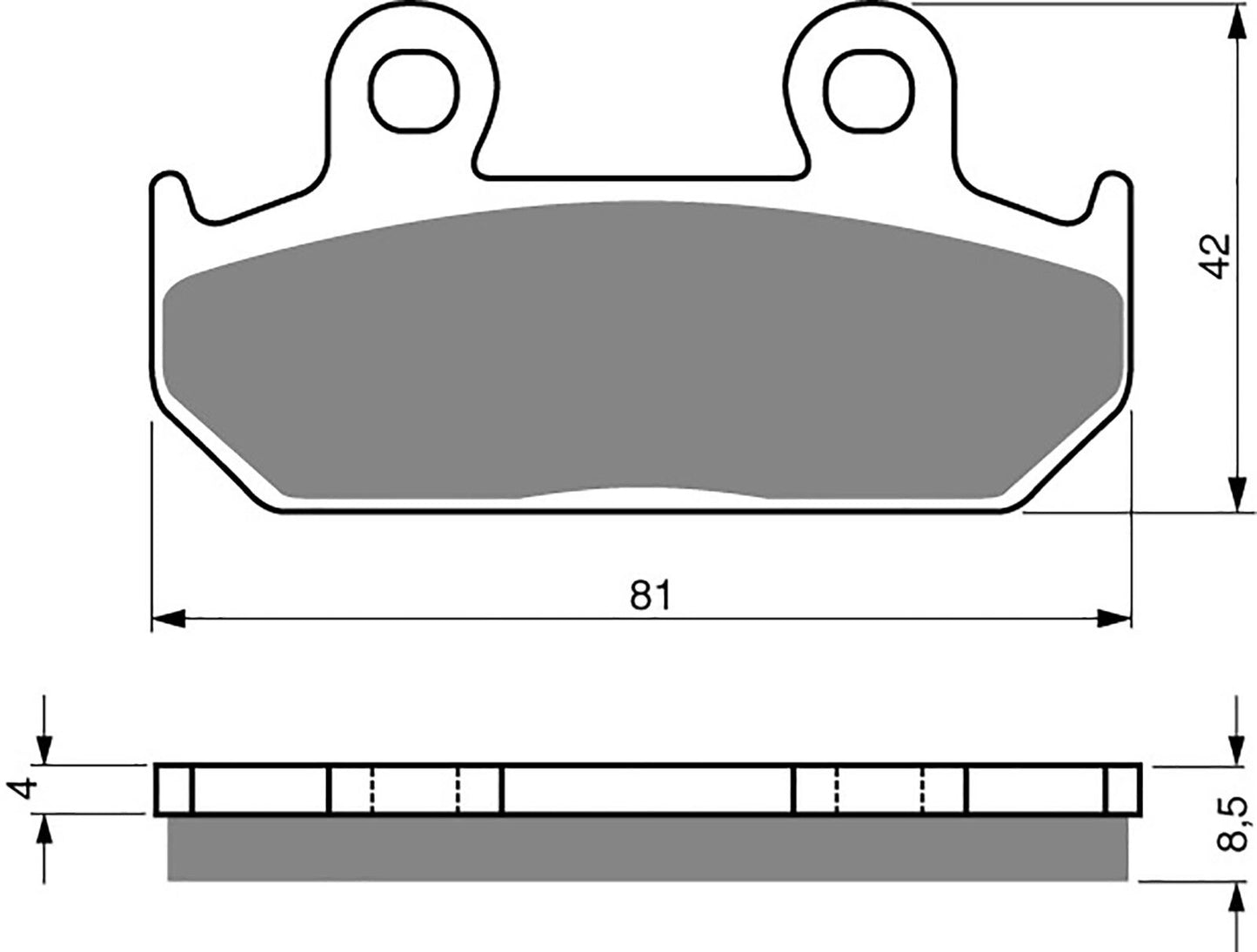 Goldfren Brake Pads S33-025, VD141, VD142, FA121, FA203, FDB462, SBS593