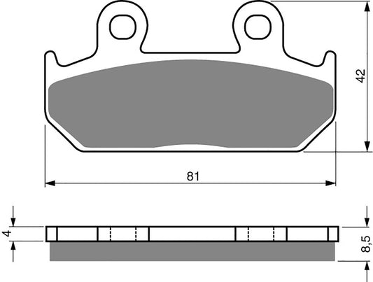 Goldfren Brake Pads S33-025, VD141, VD142, FA121, FA203, FDB462, SBS593