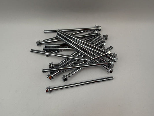 Bolts Flanged Chrome Hexagon M6 x 105mm x 1.00mm Pitch (8mm Head)