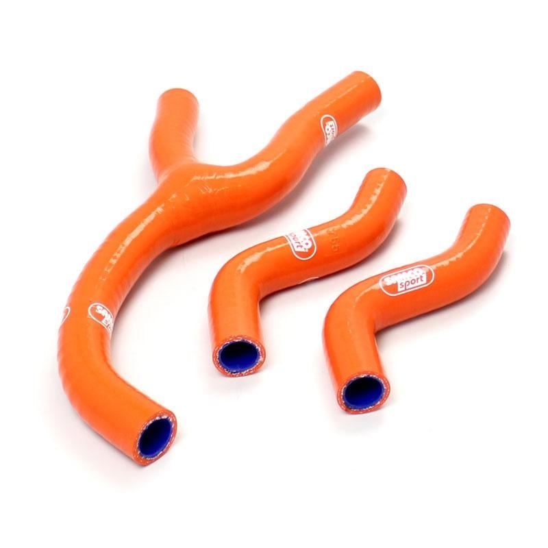SAMCO HOSE KIT KTM 250 SX-F 2008-2010, 3 PIECE KIT, ORANGE, KTM-16 OR