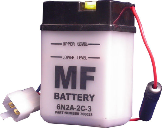 Battery 6N2A-2C-3  - 6v 2AH L:71mm H:105mm W:47mm