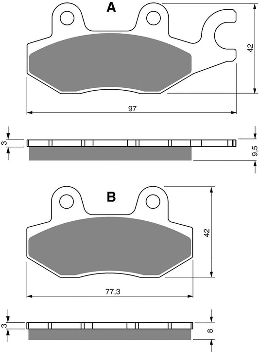 Goldfren Brake Pads K5-088, FA165/2, FA215/2