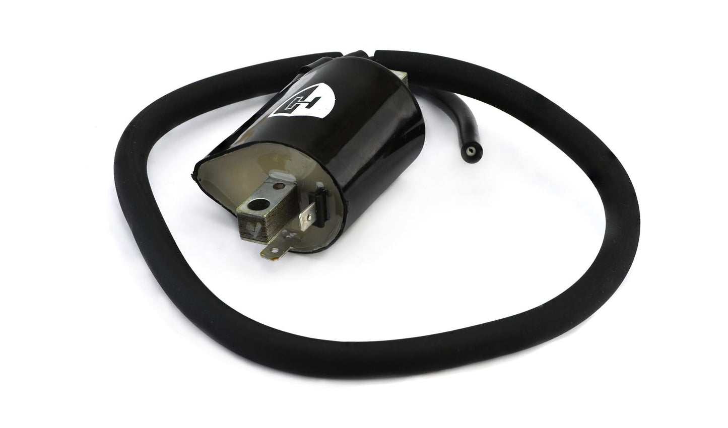 Ignition Coil 12v CDI Single Lead 2 Terminals At 12 & 3 (80mm Centres) (P:1.46Oh, S: 10.67KOh)