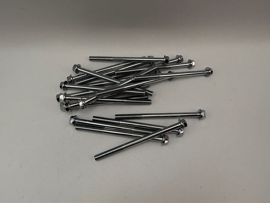 Bolts Flanged Chrome Hexagon M6 x 85mm x 1.00mm Pitch (8mm Head)