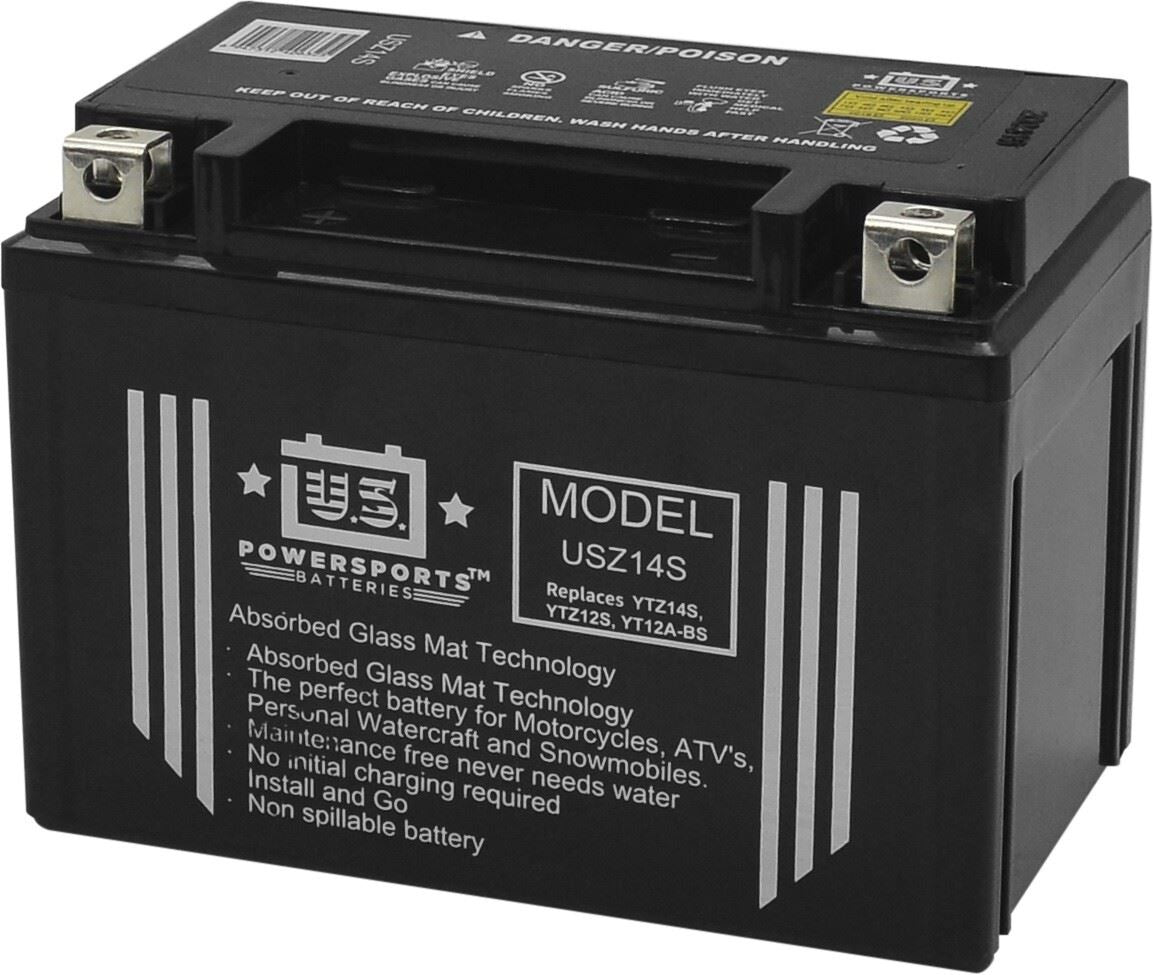 MTX Power/ US Powersports Battery XTZ14S/ USZ14S Sealed 12v 11.2AH CCA:170A L:151mm H:110mm W:87mm CTZ14S-BS, CTZ12S