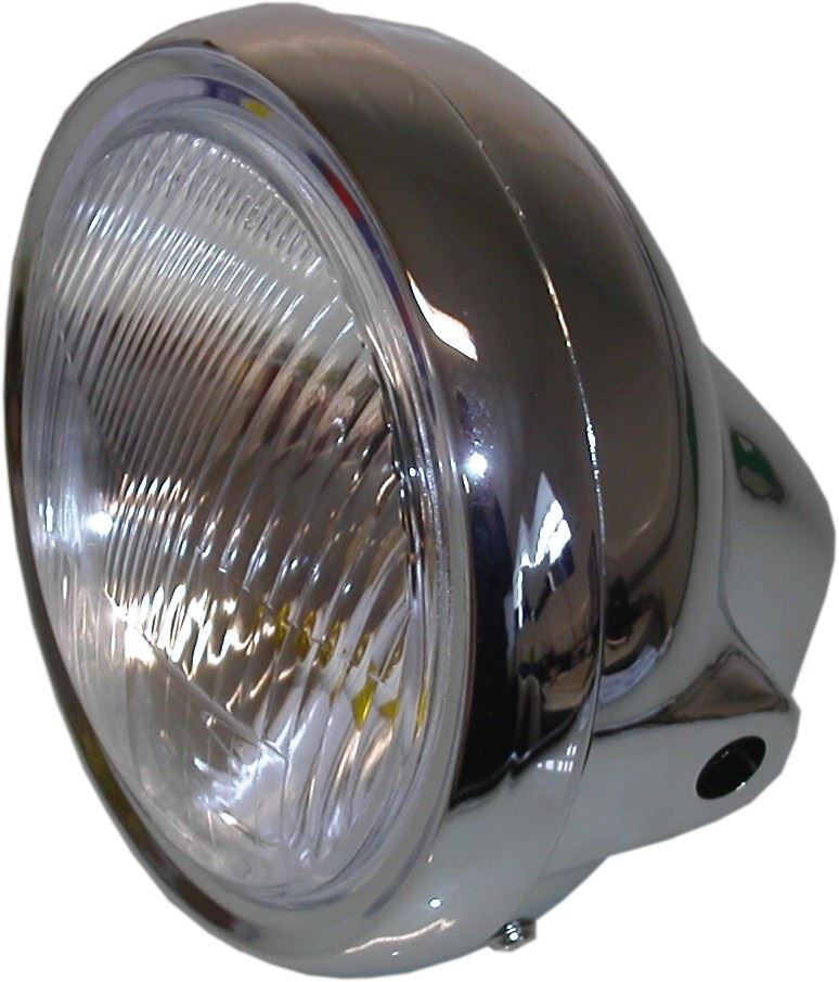 Headlight Round Chrome Complete Universal 7"
