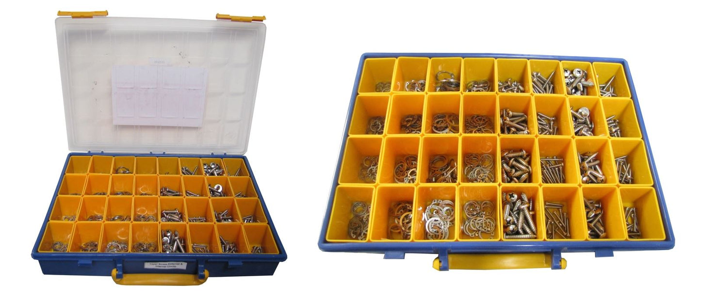 Pan Head Self Taper Screw 3mm to 6mm & Circlips Ext & Int (Kit)