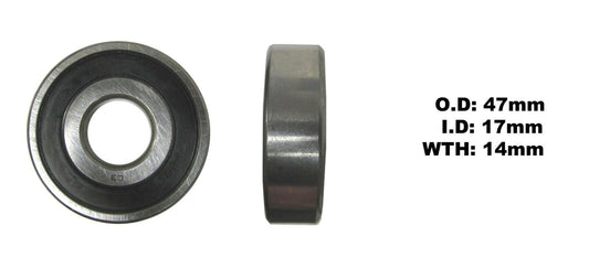 Bearing NTN 6303LLU(I.D 17mm x O.D 47mm x W 14mm)