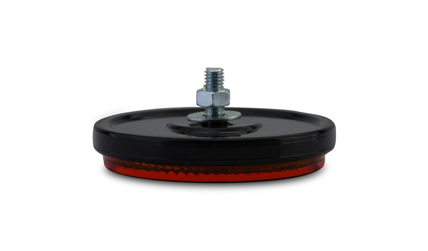 Reflector Orange Round Bolt-on Black Rim OD 60mm