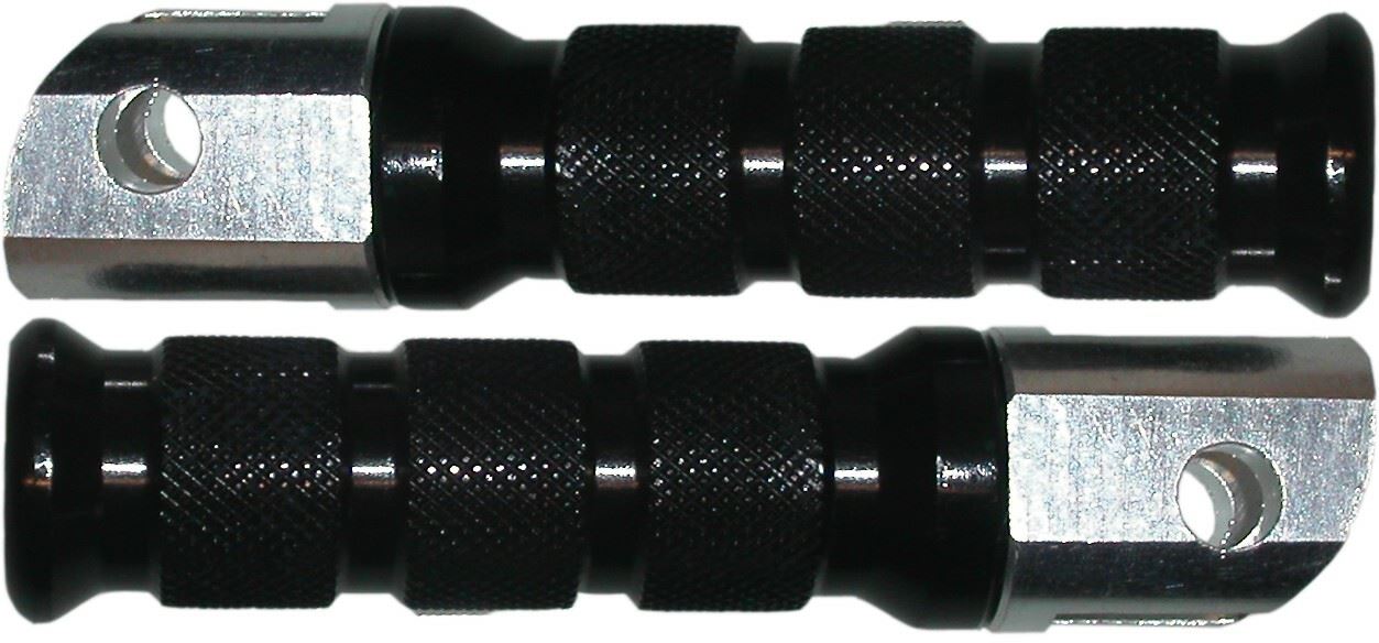 Footrests Anodised Honda Black (Pair)